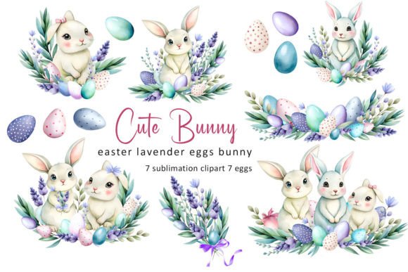 Download Cute Bunny Sublimation.Easter Bunny Egg - Premium Bundle