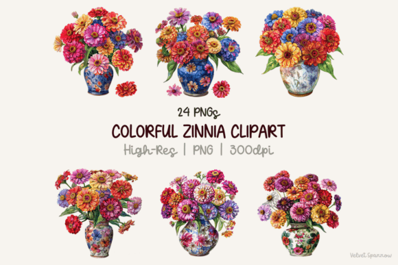 Download Colorful Zinnia Clipart 24 Png - Colorful zinnia clipart Collection