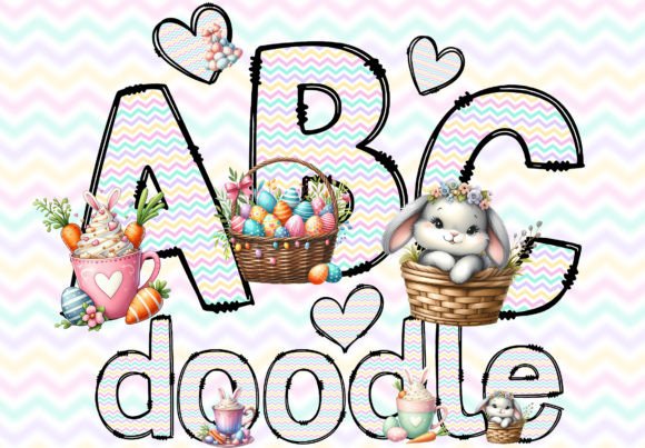Download Sublimation Easter PNG Doodle Letters - Premium Bundle