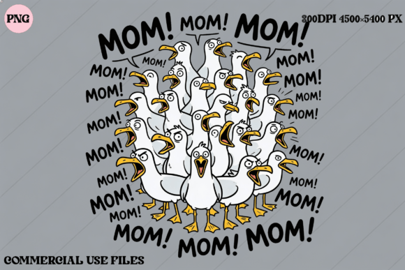 Download Funny Seagulls Mom Graphic Design - Premium Resources
